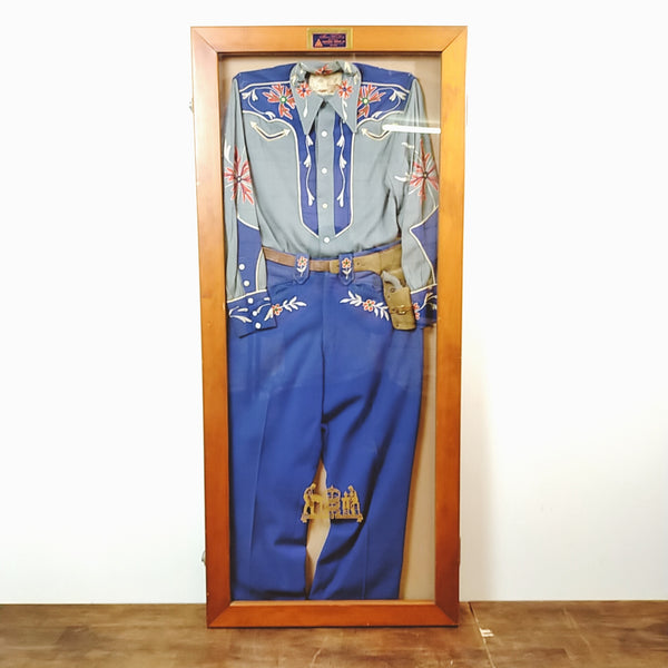 品番0013　アート　ウエスタンシャツ・パンツ　40's　BUCK BERNIE　カウボーイ　額装　ヴィンテージ　インテリア
