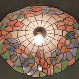 品番1498　ペンダントライト　ステンドグラス　樹脂製　レトロ　吊り下げ　アンティーク 照明　ヴィンテージ　金沢店