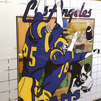 品番0682-2　パブミラー　アメフト　Los Angeles RAMS　NFL　アート　ディスプレイ　アメリカン雑貨　千葉店