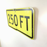 品番0463　ロードサイン　250 FT　トラフィックサイン　看板　標識　ヴィンテージ　金沢店