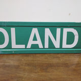 品番0197-1　ロードサイン　WOODLAND　両面　トラフィックサイン　看板　標識　ヴィンテージ　金沢店
