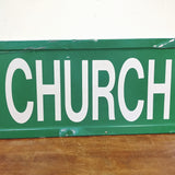 品番0173　ロードサイン　E CHURCH ST　両面　トラフィックサイン　看板　標識　ヴィンテージ　金沢店