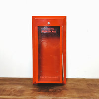 品番0910　消火器ボックス　Fire Extinguisher Cabinet　鍵付き　消火器収納箱　消火器格納箱　ヴィンテージ　金沢店