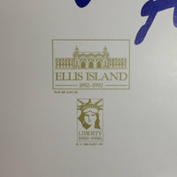 品番0592-2　ヒロ・ヤマガタ　1990　ELLIS ISLAND　Coming to America　アート ポスター　ヴィンテージ　千葉店