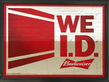 品番1276　パブミラー　WE ID Budweiser　バドワイザー　 壁掛　アート　ディスプレイ　アメリカン雑貨