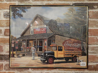 品番4400　ウォールアート　Coca-Cola　コカ・コーラ　1989年　パメラC.レンフロー　ポスター　額装　インテリア　千葉店