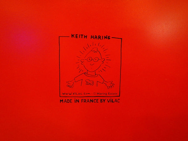 品番0409 キース・ヘリング ウッド チェア レッド Keith Haring 椅子