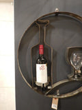 品番4971　ウォールアート　ボトル＆ワイングラス　オブジェ　デコール　インテリア　ディスプレイ　ヴィンテージ　千葉店
