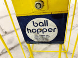 品番1058　ball hopper　ボールホッパー　テニスボールバスケット　ピックアップホッパー　テニスボールケージ　かご　イエロー　ヴィンテージ　012