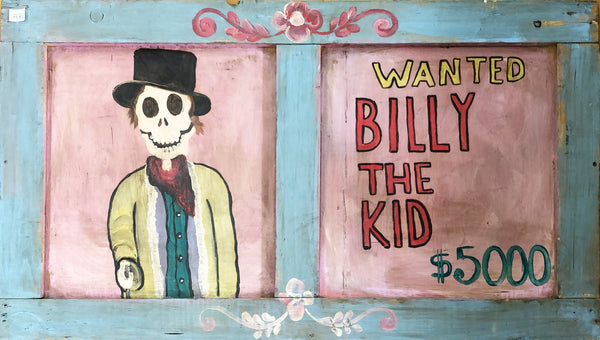 品番4080　がいこつアート　スケルトン　BILLY THE KID　WANTED　ビリー・ザ・キッド　ヴィンテージ　金沢店