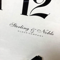 品番1553　Sterling&Noble　掛け時計　ステンレス　スクエア　インテリア　ディスプレイ　ヴィンテージ