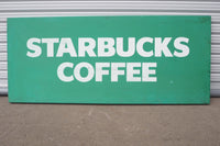 品番1168　メタル看板　STARBUCKS COFFEE　スターバックス　70's　サインボード　千葉店