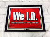 品番0231　パブミラー　WE ID RESPONSIBILITY MATTERS　バドワイザー　壁掛　アート　ディスプレイ　アメリカン雑貨