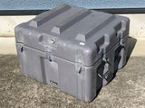 品番0352　米軍　軍箱　強化プラスチックスボックス　グレー　ケース　箱　コンテナ　ヴィンテージ