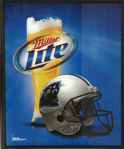 品番0576　サインボード　Miller Lite　NFL パンサーズ　ミラーライトビール　壁掛　看板　アメリカン雑貨　ヴィンテージ