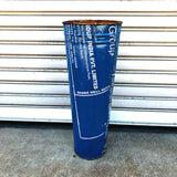 品番4899　創作缶　オリジナル　ブルー　スチール缶　物入れ　スタンド　インテリア　ディスプレイ　ヴィンテージ