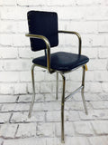 品番1669　ハイチェア　インダストリアル　ブラック　椅子　インテリア　アンティーク　金沢店