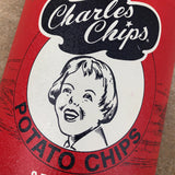 品番3043　Mussers Potato Chips　チャールズチップス　ポテトチップス缶　1990年頃　ブリキ缶　ティン缶　ヴィンテージ　千葉店