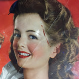 品番2772　ヴィンテージ ポスター　1940年代　PEPSI COLA　ペプシコーラ　レトロ　広告　額装