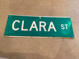 品番0142　ロードサイン　CLARA ST　サンタクララ　トラフィックサイン　看板　標識　ヴィンテージ　千葉店