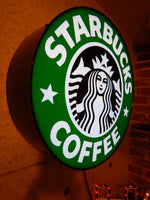 品番2635　ボックスサイン　STARBUCKS COFFEE　スターバックス　旧ロゴ　 看板　ヴィンテージ　千葉店