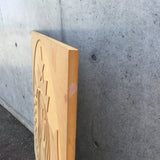 品番4545　木製 ウォールアート　STARBUCKS　スターバックス　サイレン　木版　ウッドカット　ディスプレイ　千葉店