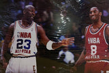 品番1100　ポスター　NBA オールスターゲーム　マイケル・ジョーダン＆コービー・ブライアント　インテリア　ヴィンテージ　千葉店