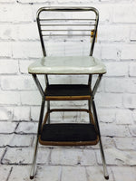 品番1423　ステップチェア　インダストリアル　COSCO　コスコ　シルバー　椅子　インテリア　ヴィンテージ　金沢店
