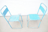 品番0515　スタッキングチェア　KRK　60's　ブルー　インダストリアル　椅子　ヴィンテージ　金沢店
