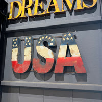 品番0929　メタル看板　USA 　3D サイン　立体文字看板　ウォールサイン　壁掛　ディスプレイ　ヴィンテージ　埼玉店