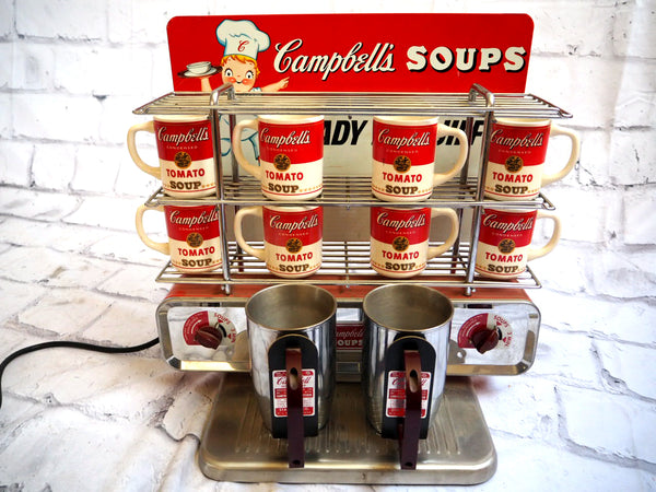 品番1537　Campbells soups　キャンベル　ポットセット　スープウォーマー　マグカップ付　アメリカン　ヴィンテージ　金沢店