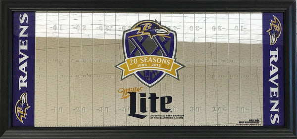 品番0057　パブミラー　Miller Lite ＆ BALTIMORE RAVENS　ミラーライト　壁掛　NFL　ディスプレイ　アメリカン雑貨　金沢店
