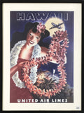 品番2123　ポスター　『HAWAII（ハワイ）』　UNITED AIR LINES　アート　壁掛　インテリア