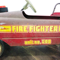 品番0408　ペダルカー　キッズカー　ブリキ　FIRE FIGHTER　50's　ディスプレイ　ヴィンテージ　金沢店