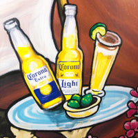 品番2396　アート　額装　ポスター　コロナビール　Corona　メキシコ　ヴィンテージ　金沢店