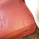 品番1726　スタジアムチェア　フォールディングチェア　折りたたみ椅子　スチール製　赤　ヴィンテージ　金沢店