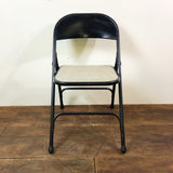 品番0057-2　フォールディングチェア　折りたたみ椅子　Samsonite　スチール製　ブラック　ヴィンテージ　金沢店