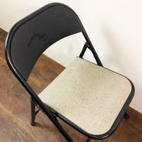 品番0057-2　フォールディングチェア　折りたたみ椅子　Samsonite　スチール製　ブラック　ヴィンテージ　金沢店