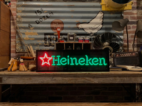 品番0767　Heineken NeonSign　ハイネケン　ネオンサイン　ヴィンテージ　千葉店