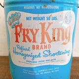 品番1001　Fry King　ショートニング缶　丸缶　ブリキ缶 　ティン缶　プランター　ヴィンテージ
