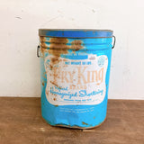 品番1001　Fry King　ショートニング缶　丸缶　ブリキ缶 　ティン缶　プランター　ヴィンテージ