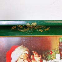 品番0096　トレイ　Coca-Cola　コカ・コーラ　サンタクロース　クリスマス　角型　ヴィンテージ　金沢店