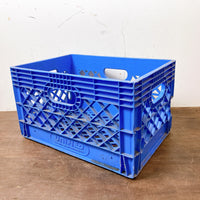 品番3232-1　ミルククレート　UNIFIED　プラスチックコンテナ　プラスチックケース　ブルー　コンテナボックス　ヴィンテージ　金沢店
