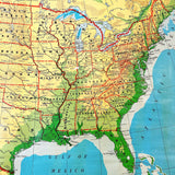 品番0423　USA MAP　プルダウンマップ　アメリカ　地図　スクールマップ　CRAM'S　クラム　ディスプレイ　ヴィンテージ　金沢店