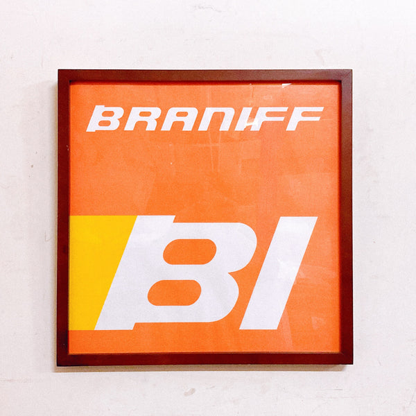 品番0157　ポスター　BRANIFF　ブラニフ航空　60's　ウォールアート　インテリア　額装　ヴィンテージ