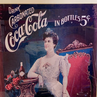 品番3519　ポスター　Coca-Cola　Lillian Nordica　1903年　広告　インテリア　額装　ヴィンテージ　千葉店