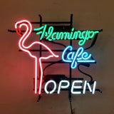 品番0020　ネオンサイン　『Flamingo Cafe / OPEN』　Neon Sign　看板　ネオンライト　照明　展示品　012