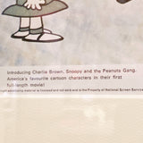 品番0977-3　PEANUTS　A BOY NAMED CHARLIE BROWN　スヌーピー　チャーリー　1969年　ヴィンテージポスター　額装