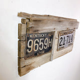 品番0933　ウッドサインボード　USA ナンバープレート　看板　ウォールサイン　壁掛用　ディスプレイ　ヴィンテージ　金沢店