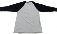 品番0035　  アメーバミュージック　ロゴ Tシャツ　7分袖　グレー×ブラック　Sサイズ　金沢店